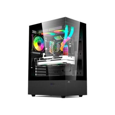 Imagem de Gabinete Gamer C3Tech Aquarius, Mid Tower, Lateral em Vidro, Sem FANs,