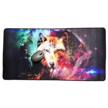 Imagem de Mouse Pad Gamer Extra Grande 700x350x3mm com Base Antiderrapante e Bor