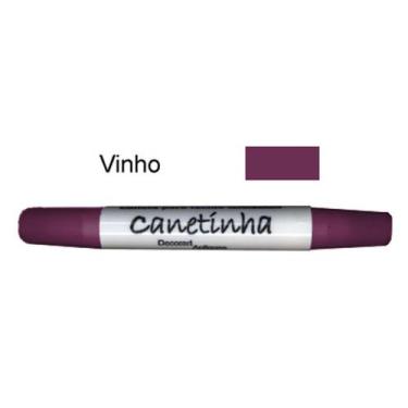 Imagem de Caneta para Tecido Decorart Ponta Dupla, VINHO
