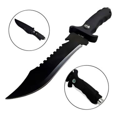Imagem de Faca de Sobrevivência Faca Bússola 29cm com Bainha para Camping e Defesa GXM