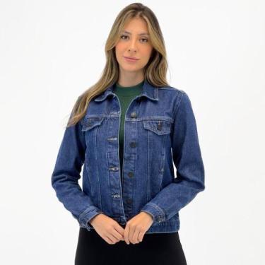 Imagem de Jaqueta Malwee Jeans Mickey Feminina, G, Jeans escuro