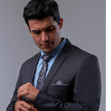Imagem de Terno/Costume Poliviscose - Chumbo - Rei do Terno Fp, 46, Chumbo