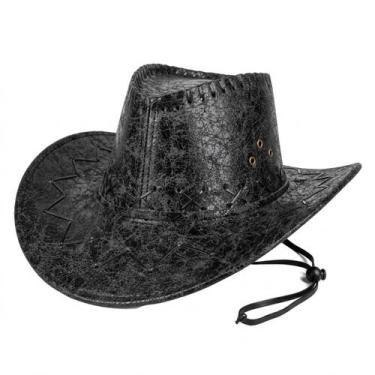 Imagem de Chapéu Country Cowboy Aba Larga Unissex Preto Rodeio - Idea