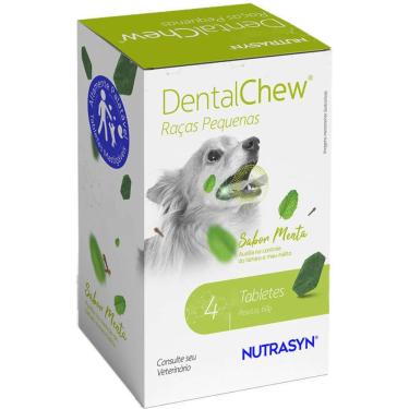 Imagem de Tablete Mastigável Nutrasyn Dentalchew para Cães de Pequeno Porte Sabor Menta 60G