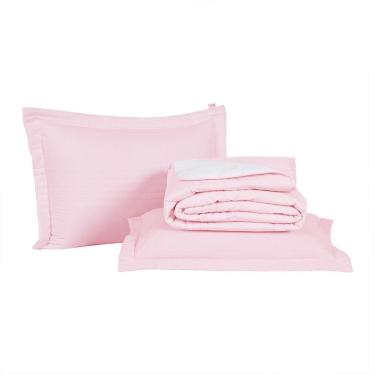 Imagem de Kit Cobre Leito Premier King 3 Peças Hipercal 200 Fios 80% Algodão, 20% Poliéster - Rosa