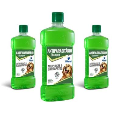 Imagem de Combo 3 Shampoo Antiparasitário World Veterinária Dug's para Cães - 50