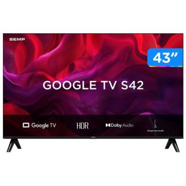 Imagem de Tv 43'' Semp Led Google Tv Android Full Hd 43s42, 43"