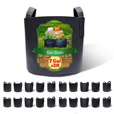 Imagem de Gardzen 20-Pack 7 Galões Sacos de cultivo, potes de tecido de aeração com alças, pote para plantas