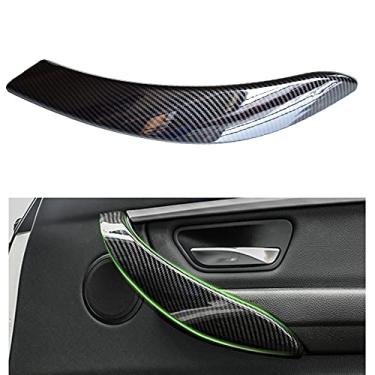 Imagem de Fibra de carbono Carro Interior Porta Cabo Puxador Acabamento Capa para BMW 3 Série 4 F30 F80 F31 F32 F33 F35 Acessórios para Carro (Direito)