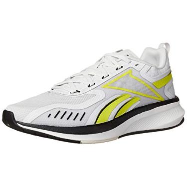 Imagem de Reebok Tênis feminino unissex Fusium Run 20, Porcelana/Herói Amarelo/Preto, 8 Women/6.5 Men