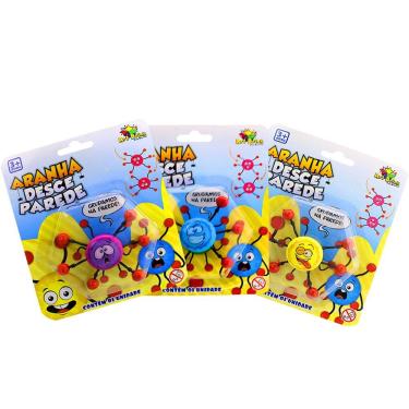 Imagem de Aranha Desce Parede Dona Aranha Gruda Na Parede Colorido Decoração Criança Quarto