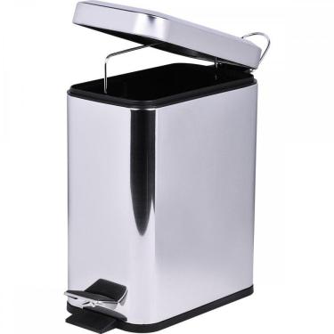 Imagem de Lixeira Retangular Slim Aço Inox 5 Litros Kala - 919390
