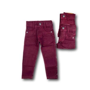 Imagem de Calça Jeans Infantil Vinho/Marsala Skinny - Mundo Principe