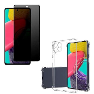 Imagem de Kit Capa Anti Impacto e Película Anti Spy Privacidade Compatível Samsung M23 M33 M52 M53 (Galaxy M33)