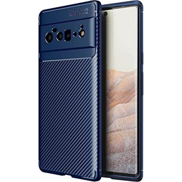 Imagem de Capa Capinha Fibra Para Google Pixel 6 Pro Case Anti Impacto Fosca Top (Azul)