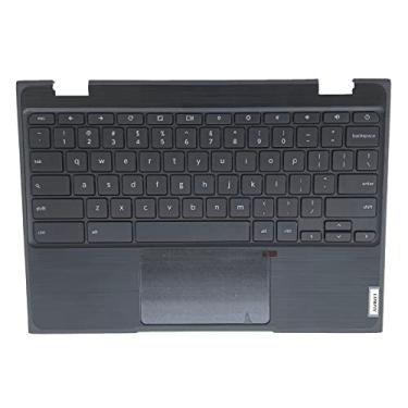 Imagem de LTPRPTS Substituição da capa superior do laptop para a palma da mão, peça de montagem do touchpad para Lenovo Chromebook 100E 2th 5CB0T79741 preto