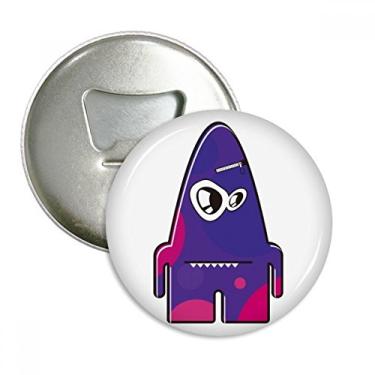 Imagem de Emblema Multifuncional Universe Alien Purple Monster Abridor de Garrafas Ímã de Geladeira