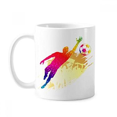 Imagem de Blocos de goleiro de futebol caneca de futebol cerâmica copo de porcelana de café louça