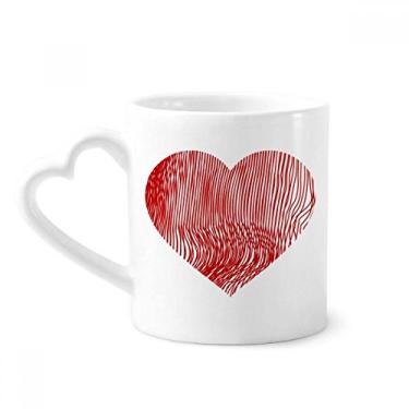 Imagem de Caneca de coração com impressão digital do dia dos namorados caneca de café cerâmica copo de coração de vidro