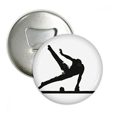 Imagem de Emblema multifuncional com ímã de geladeira para abridor de garrafas com cavalo lateral Physical Education