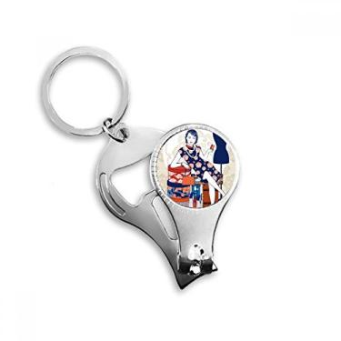 Imagem de Cultura Chinesa Branca Beleza Alicate Anel Chaveiro Abridor de Garrafas Cortador