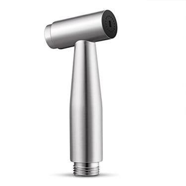 Imagem de Pulverizador de vaso sanitário Acessório Bidê Conjunto de pulverizador de vaso sanitário - Kit de pulverizador de vaso sanitário Bidê de aço inoxidável Bidê de mão de aço inoxidável, chuveiro de economia de água, bocal de chuveiro, bocal de bidê, escovado B (cor: