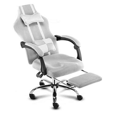 Imagem de cadeira de escritório escrivaninha e cadeira cadeira de computador ergonômica reclinável cadeira de escritório cadeira giratória cadeira de apoio para a cintura cadeira de jogo (cor: cinza) needed