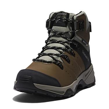 Imagem de Timberland PRO Bota de trabalho masculina Switchback com bico macio, impermeável, industrial para caminhadas, Marrom/verde, 13