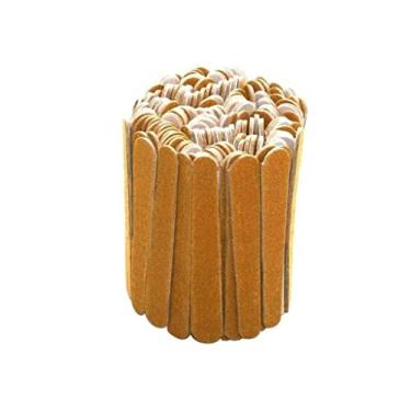 Imagem de Genérico Kit 100 Mini Lixas Descartáveis Manicure Pedicure 8cm Marrom