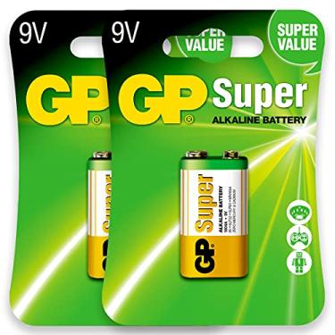 Imagem de 2 Pilhas Bateria 9v Alcalina Gp Super 2 Cartelas