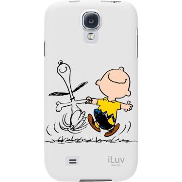 Imagem de Capa para Celular para Galaxy S4 Snoopy Series Harshell de Plástico Rígido Branca iLuv