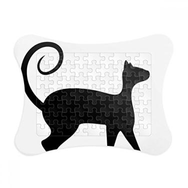 Imagem de Pet Lover Enfeite de quebra-cabeça com desenho de animal de gato preto