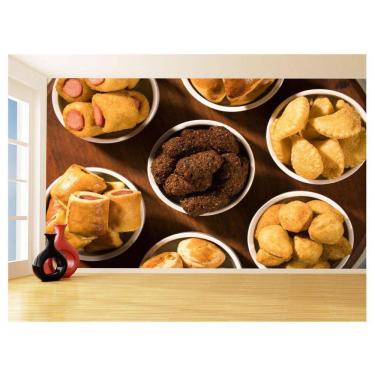 Imagem de Papel De Parede Alimentos Salgados Coxinha Bar 3,5M Al518