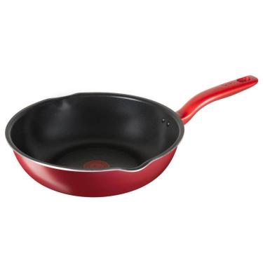 Imagem de Frigideira Wok Com Indução Tefal So Chef 24cm Vermelha