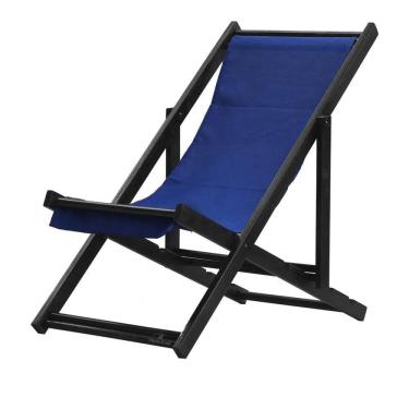 Imagem de Espreguiçadeira Preguiçosa Dobrável sem Braço Black Azul Marinho