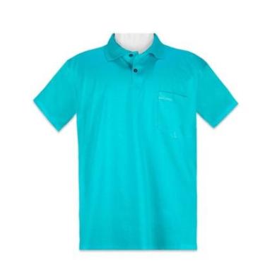 Imagem de Camisa Gola Polo com bolso Plus Size Tamanho Especial G4 - azul turquesa - G4-Masculino