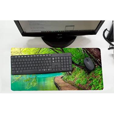 Imagem de Mouse Pad Desk Pad Mousepad Grande 30x70cm - Paisagem Mar Azul