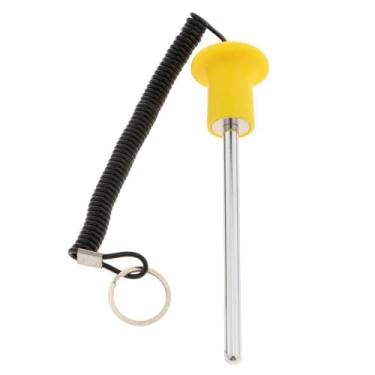 Imagem de Dynwave Pino de pilha de peso, acessórios de substituição, equipamento de exercício, pino seletor de aço inoxidável portátil, Amarelo 8x100mm