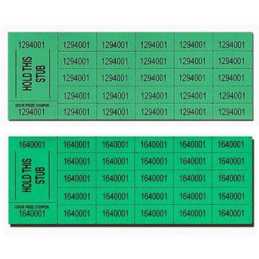 Imagem de Lancaster Bingo Company Auction Tickets - 1000 Sheets - Assorted Colors (Forest Green)
