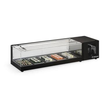 Imagem de Vitrine Refrigerada De Bancada Sem Bandejas Gvrs150 Gelopar Expositor Preto 220v