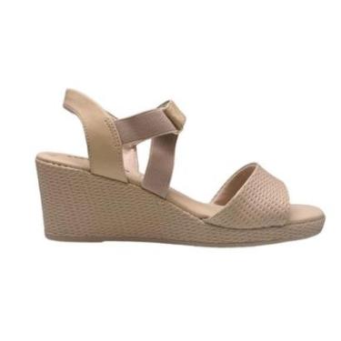 Imagem de Sandália Anabela Confortflex Casual 2473402 Feminino Bege-Feminino