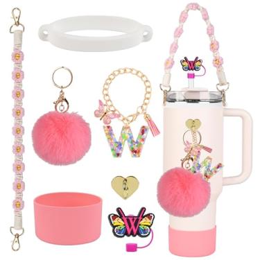 Imagem de Stanley Cup Accessories Set, Stanley 30 & 1,134 g Tumbler Accessories, incluindo tampa de palha de silicone e bota, alça de alça de garrafa de água, anel de silicone elástico, pingente de alça de