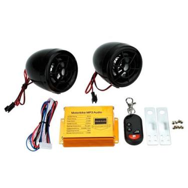 Imagem de Caixa De Som E Alarme De Moto Com Bluetooth Mp3 Player - HIGA