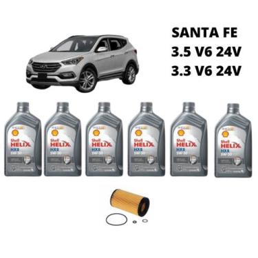 Imagem de Kit troca de oleo hyundai santa fe 3.3 3.5 - SHELL