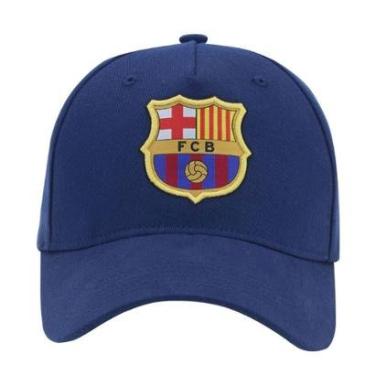 Imagem de Boné Barcelona Etiqueta Bordado Frontal Traseiro Licenciado-Unissex