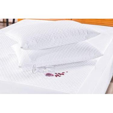 Imagem de Kit Protetor De Travesseiro Impermeável Bia 02 Peças - Branco - Bia En