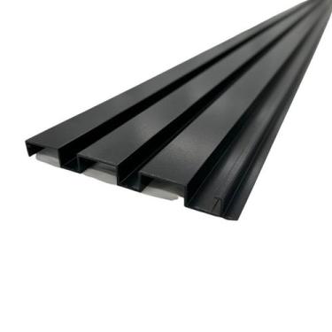 Imagem de LB015 Perfil Alumínio lambri ripado - 6 metros - Ecoalumi, Preto, 6 ME