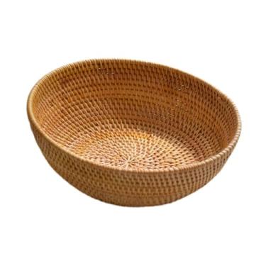 Imagem de Bothyi Cesta de tecido organizadora de lanches e pães empilháveis, cestas de armazenamento sólidas para casa, tigela de frutas para mesa, sala de jantar, Pequeno