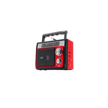 Imagem de Rádio Am/Fm/Usb/Sd Recarregável D-1601 - Grasep Vermelho