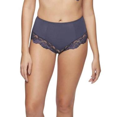 Imagem de Calcinha Cavada Triumph Fiori 24959 Com Renda, Marítimo, G